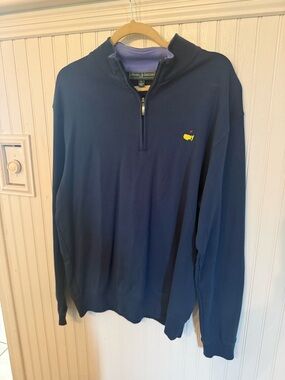 Masters collection Pima Cotton Quarter zip Navy Pullover